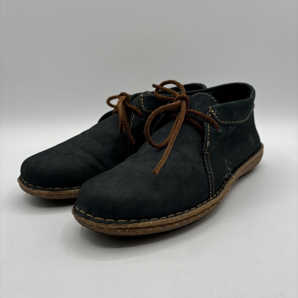 Born Nuala Suede Leather Bootie‎ Women's Size 6 Laganlook Minimalist Blue Chukka